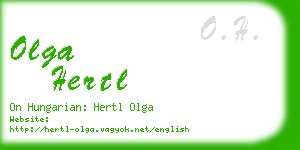 olga hertl business card